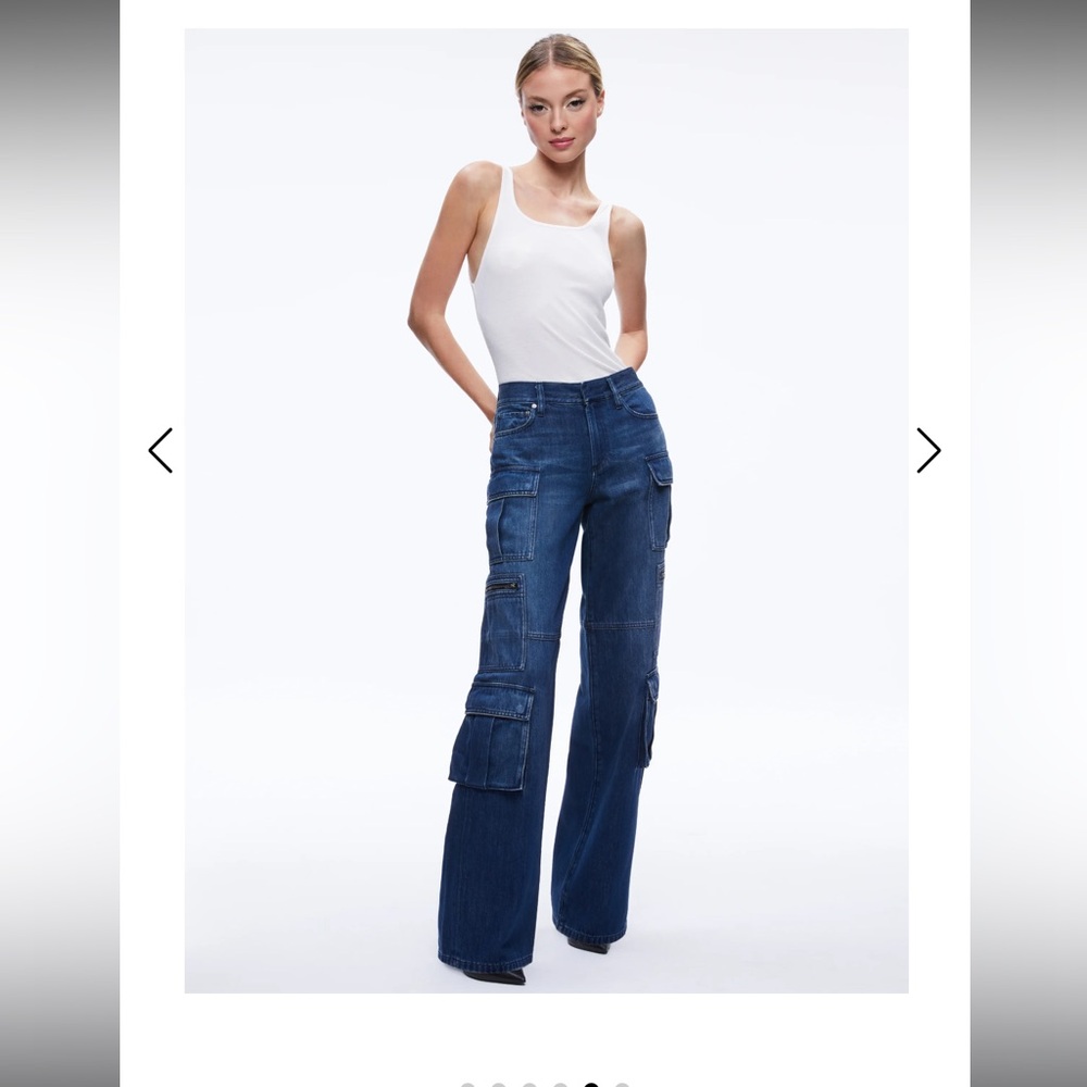 Alice + Olivia Cay Cargo jeans, NWOT